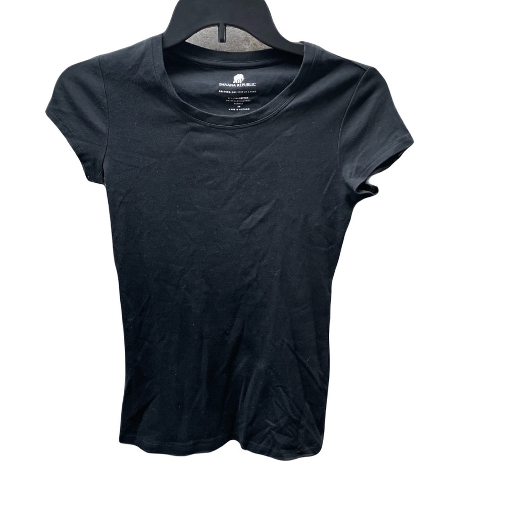 ❤️ BANANA REPUBLIC BLACK SHORT SLEEVE TOP SIZE XS